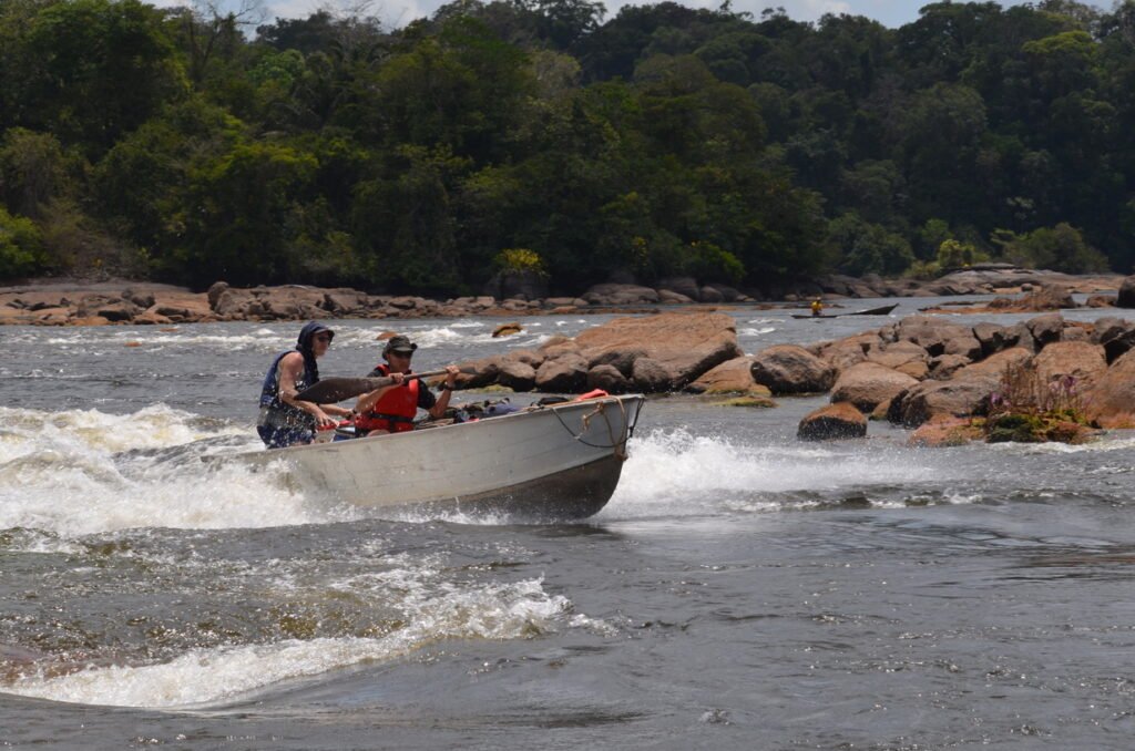 Passage de saut sur l'Oyapock